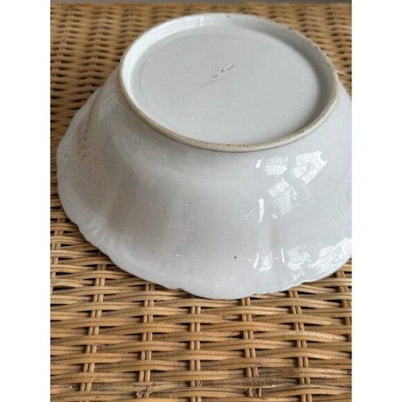 Vintage 40's Nippon Porcelain Bowl Gold Beading Pink Flowers 10" - Picture 12 of 16